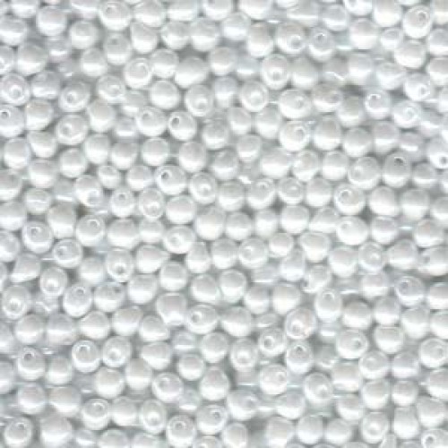 DROP BEADS 3,4mm Opaque White Luster 420