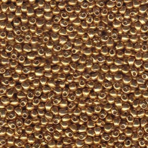 DROP BEADS 3,4mm DURACOAT GALVANIZED GOLD 4202