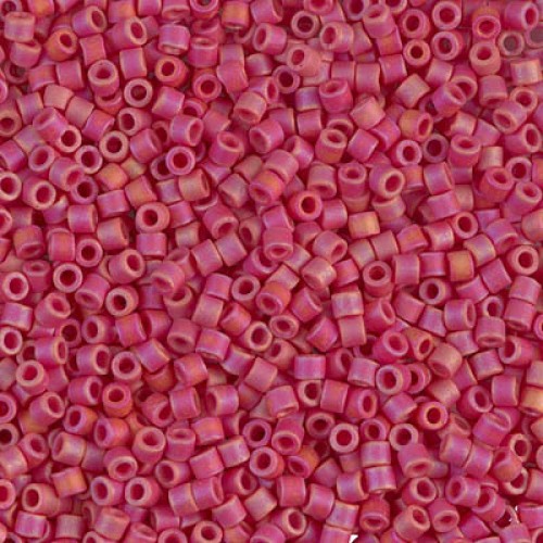 DELICA ROUND 11/0 (1,6mm), DB-874 Opaque Red AB Matted