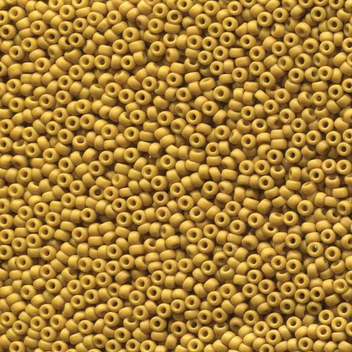 ROUND ROCAILLE 11/0 Opaque Matte Dark Mustard 2312