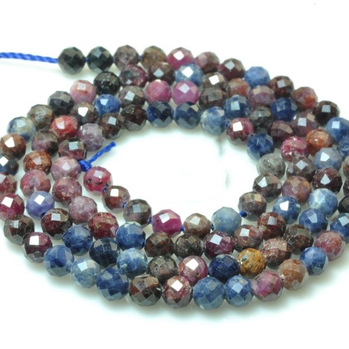 Sapphire /Corundum /Ruby Dark Blue Faceted 3 mm