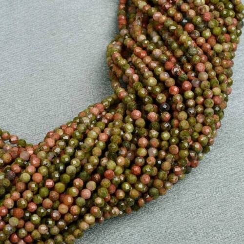 Unakite Faceted 2mm