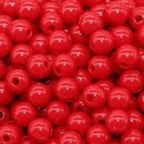 Acrylic Beads Round 10mm Red