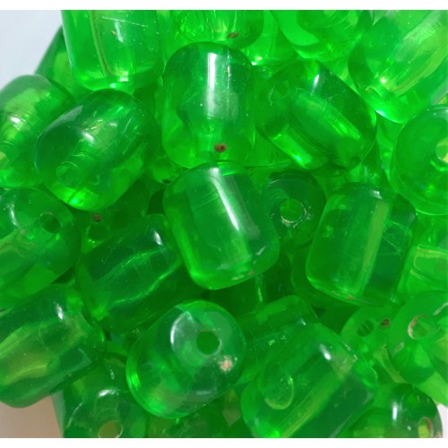 Acrylic Beads Tubes 11X19.5 mm green transparent