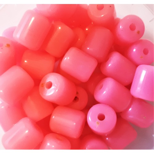 Acrylic Beads Tubes 11X19.5 mm pink