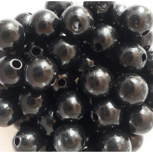 Acrylic Beads Round 12 mm black