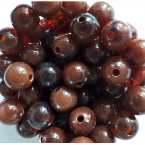 Acrylic Beads Round 10mm dark brown