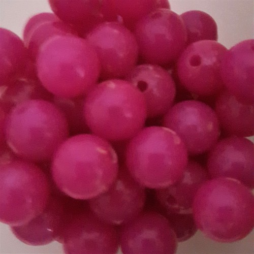 Acrylic Beads Round 10mm Fucsia