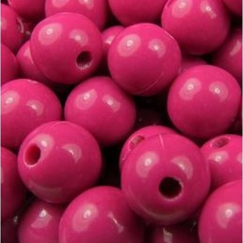 Acrylic Beads Round 8mm Fucsia