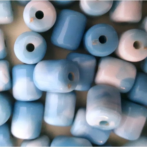 Acrylic Beads Tubes 11X19.5 mm Light Blue melange