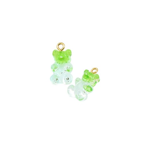 Gummy Bear Pendant Green/Crystal