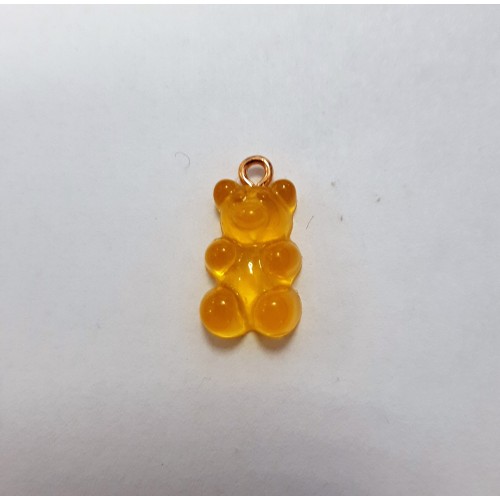 Gummy Bear Pendant Dark Yellow Gold Eyelet