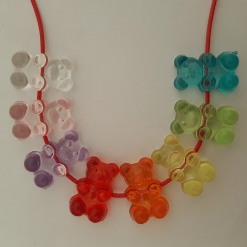 Gummy Bear Beads 8 pcs. Mixed Colours