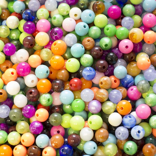 Acrylic Beads Round 10mm Mix