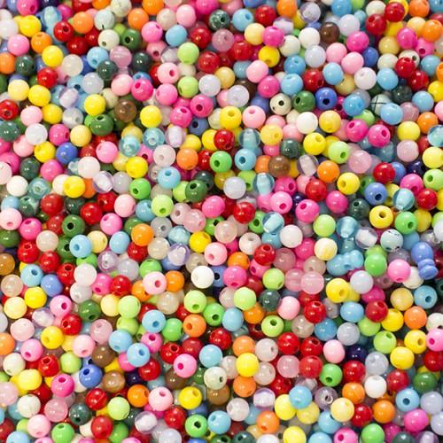 Acrylic Beads Round 6mm Mix