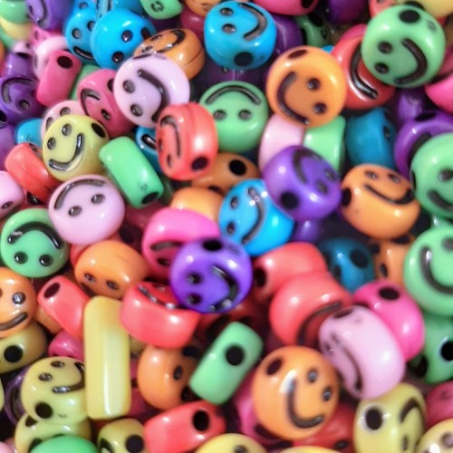 SMILEY ROUND 6 mm COLOUR MIX