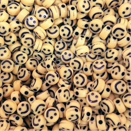 SMILEY ROUND 6 mm  YELLOW