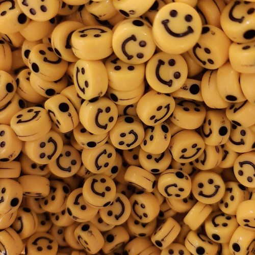 SMILEY ROUND 10mm YELLOW