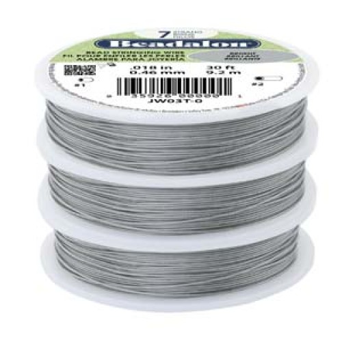 BEADALON 7STRD WIRE .015 BRIGHT 30FT