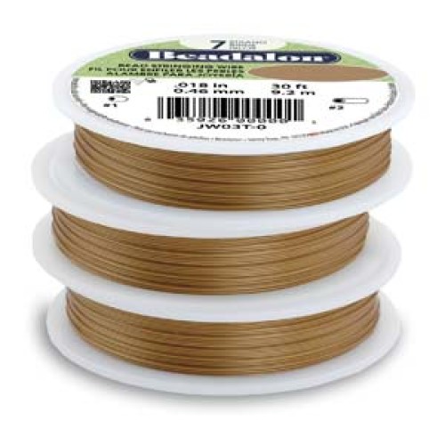 BEADALON 7STRD .015 SATIN COPPER 30FT