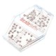 Memory Wire End Cap Assortment- 72 pcs. Silver Plated