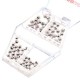 Memory Wire End Cap Assortment- 72 pcs. Silver Plated