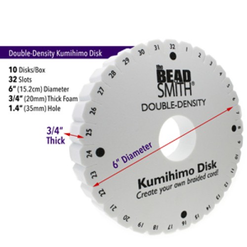 Кумихимо диск 6 In (15см)  дебел (2см)/ 3,5 сm диаметър на отвора