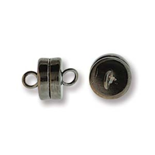 MAGNETIC CLASP ROUND GUNMETAL 7mm