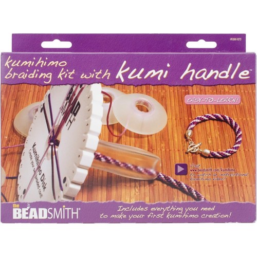 Kumihimo braiding kit with kumi handle -The BeadSmith