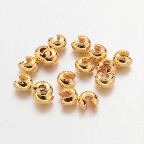 CRIMP COVER 4mm Gold Plated - 10pcs