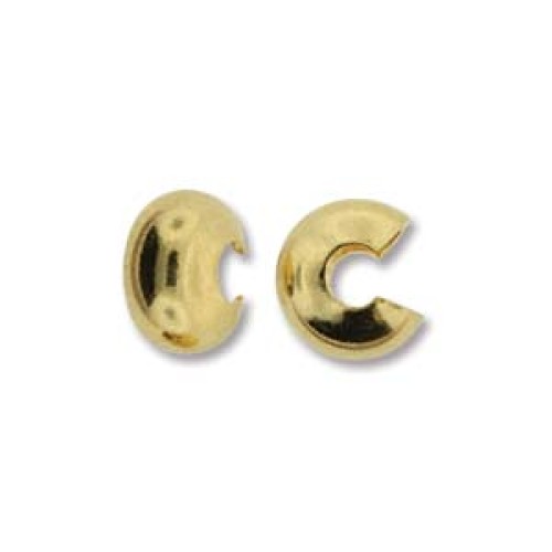 CRIMP COVER 3mm Gold Plated - 10pcs