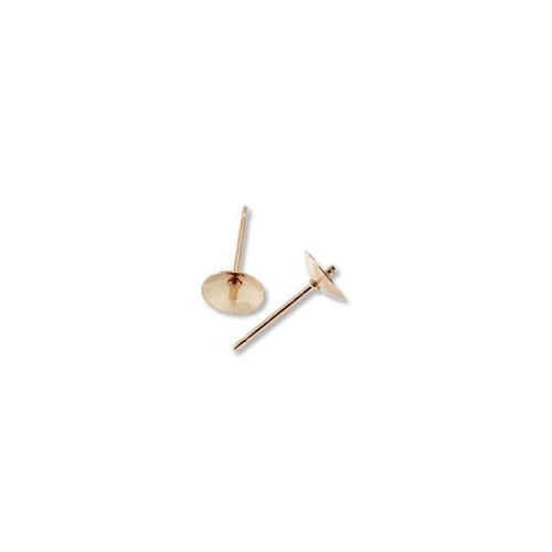 Pearl Stud Earrings 4 mm Gold Stainless Steel