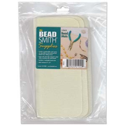 BEAD MAT 2PC -8 X 8 in(21X21cm)CREAM COLOR