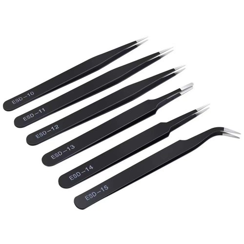 MULTI PURPOSE TWEEZER SET - 6 PIECE WITH POUCH