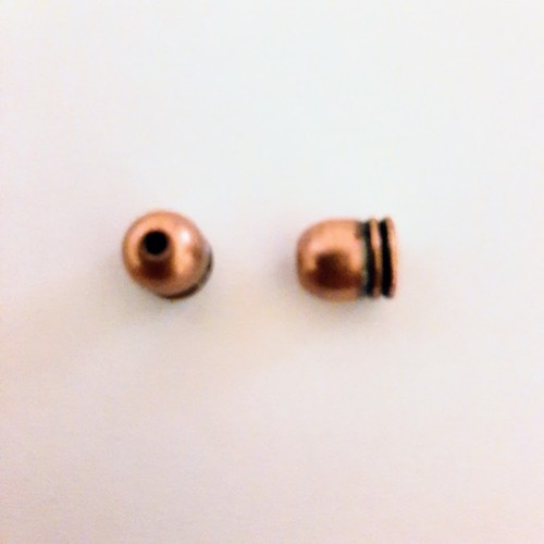 END CAP 5 mm With Hole Copper Antique