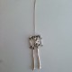 Human Body DIY Doll Pendant Silver Colour