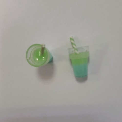 Mint Shake Cup With Straw