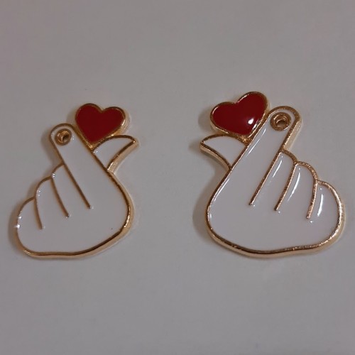 Finger Heart Gold Colour