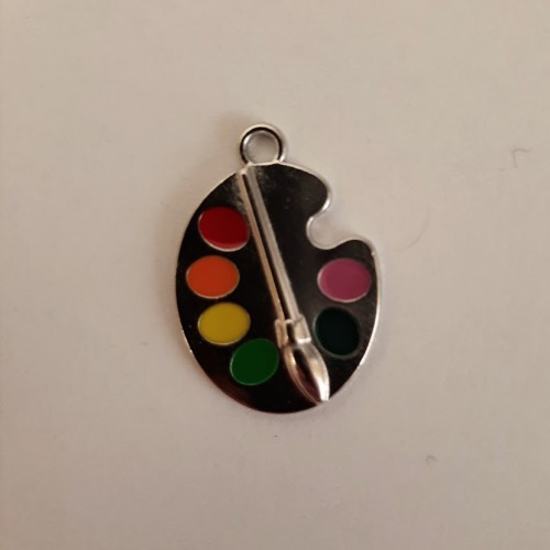 Palette With Brush Pendant