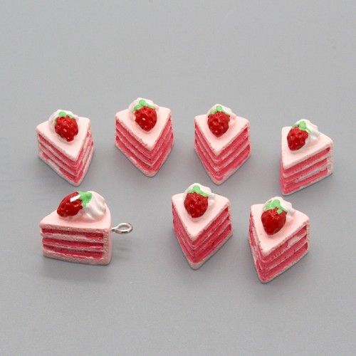 Strawberry Cake Resin Charm