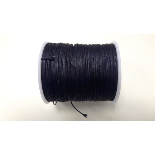 CORD WITH NYLON CORE- BLACK 0.7mm