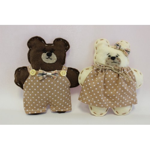 TEDDY BEARS - 2 pcs