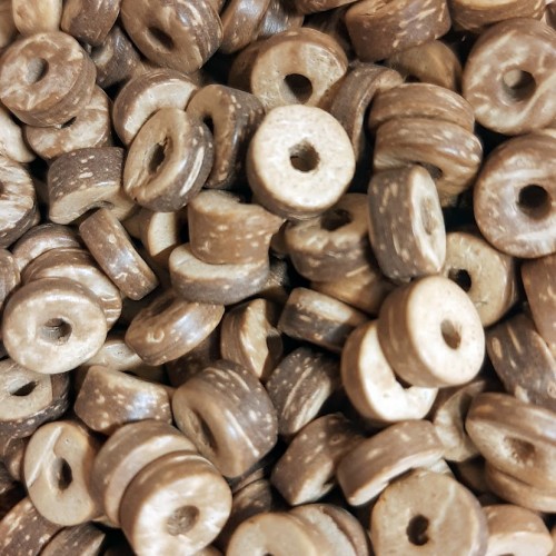 WOODEN DONUT BEAD NATURAL COLOUR