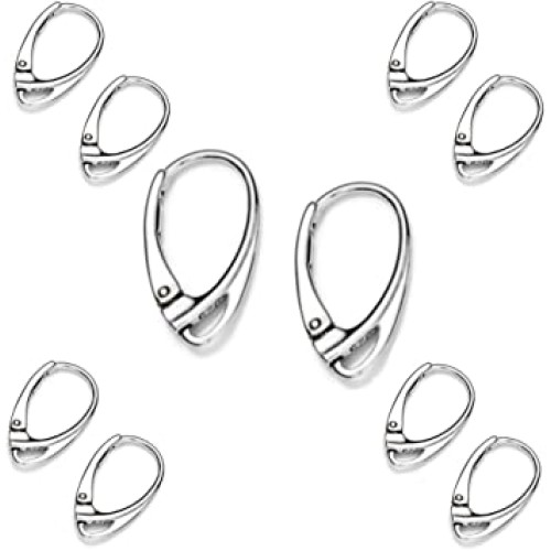 EARRING HOOK Lever Back Clips II - Rhodium Plated