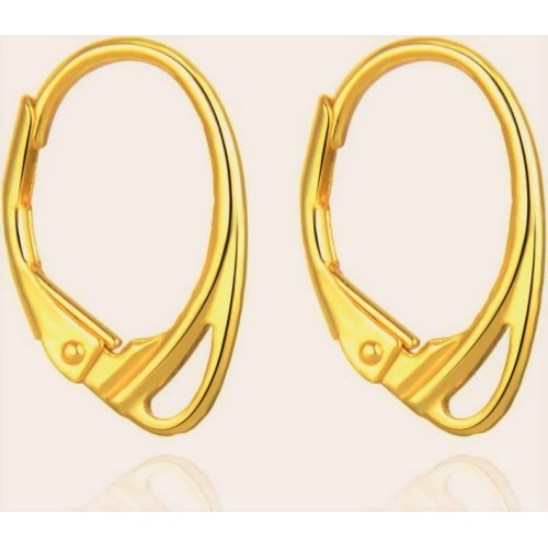 EARRING HOOK Lever Back Clips II - Gold colour