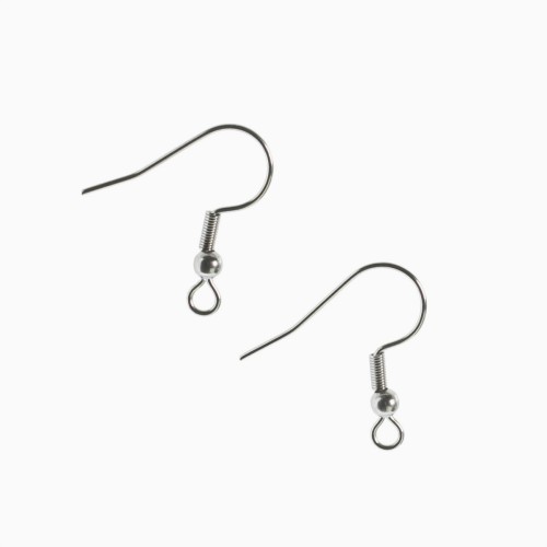 EARRING HOOKS Rhodium Plated