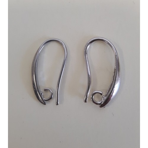 EARRING HOOKS Rhodium Plated