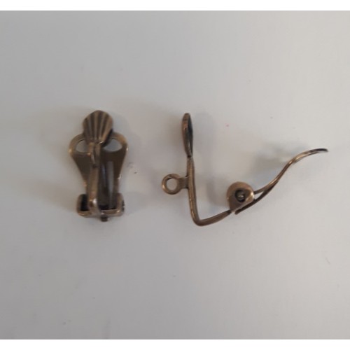 Ear clips Brass Antique