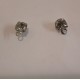 Earring Studs With Crystal 4mm Rhodium Plated Brass