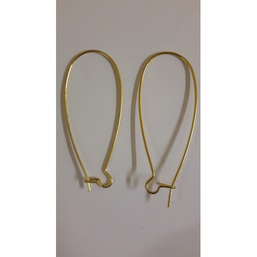 EARRING HOOK Кidney Ear Wire - Gold Colour 15X35mm